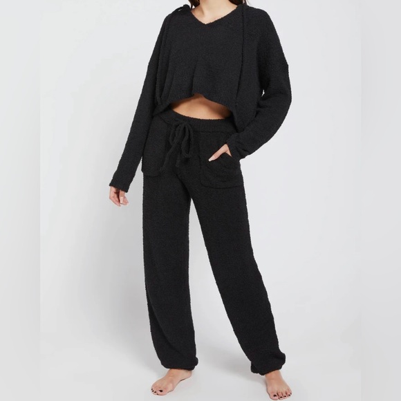 NIA || Plush Sweater Jogger Drawstring Pant in Black - SZ XS - Picture 4 of 12